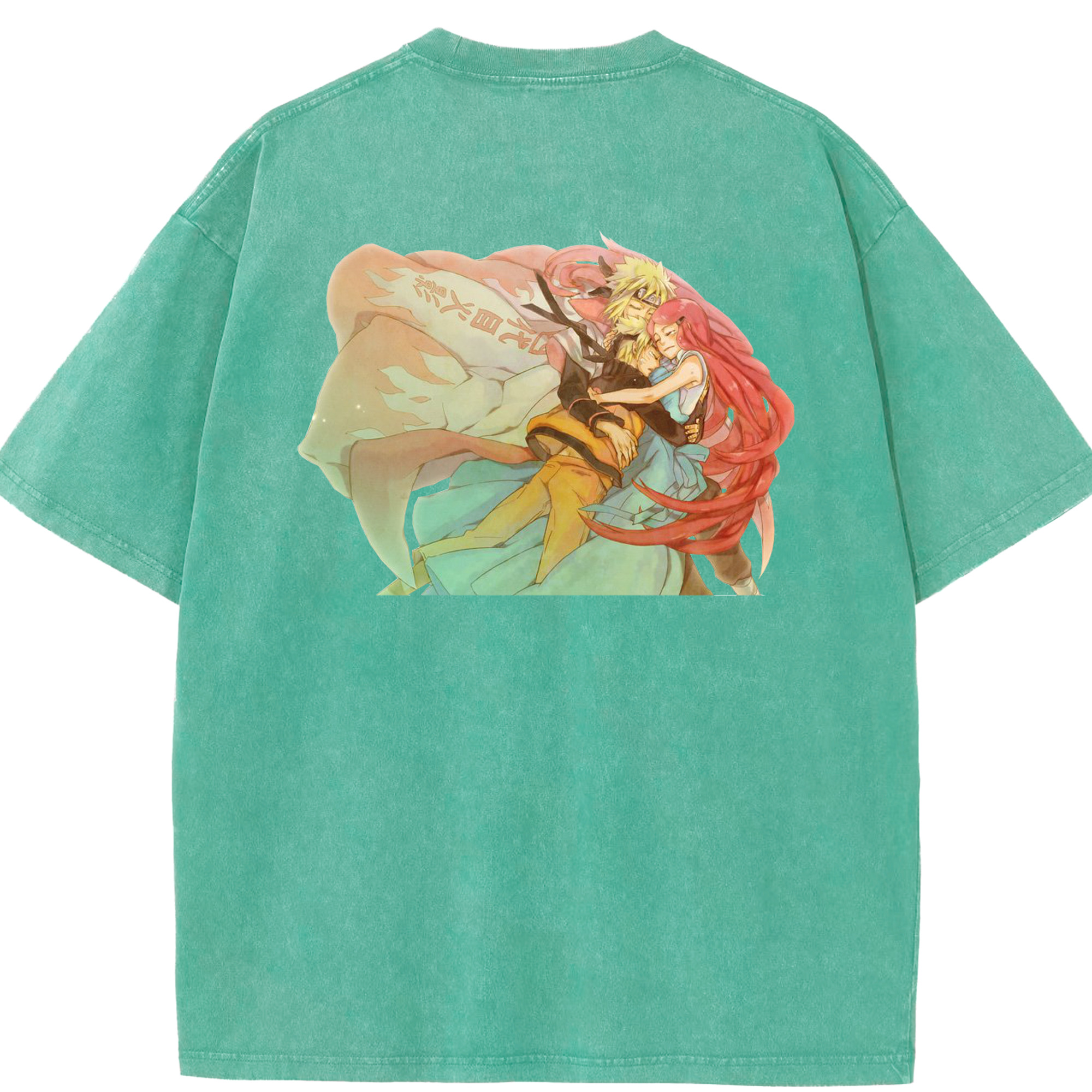 （画像用） NARUTO -ナルト- うずまき ナルト Uzumaki Naruto 綿100% ヴィンテージ風 半袖Tシャツ（背面プリント）